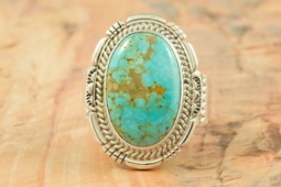 Genuine Number 8 Mine Turquoise Sterling Silver Ring